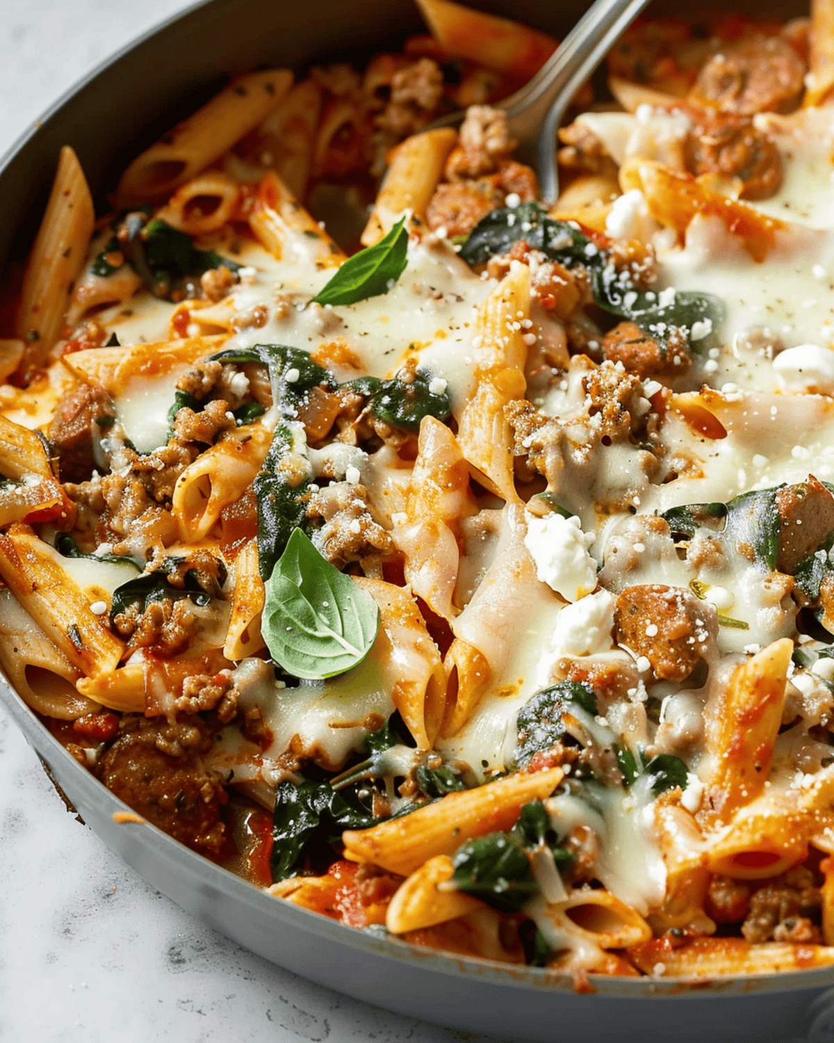 Hearty Cheesy Italian Sausage Pasta Bake Recipe