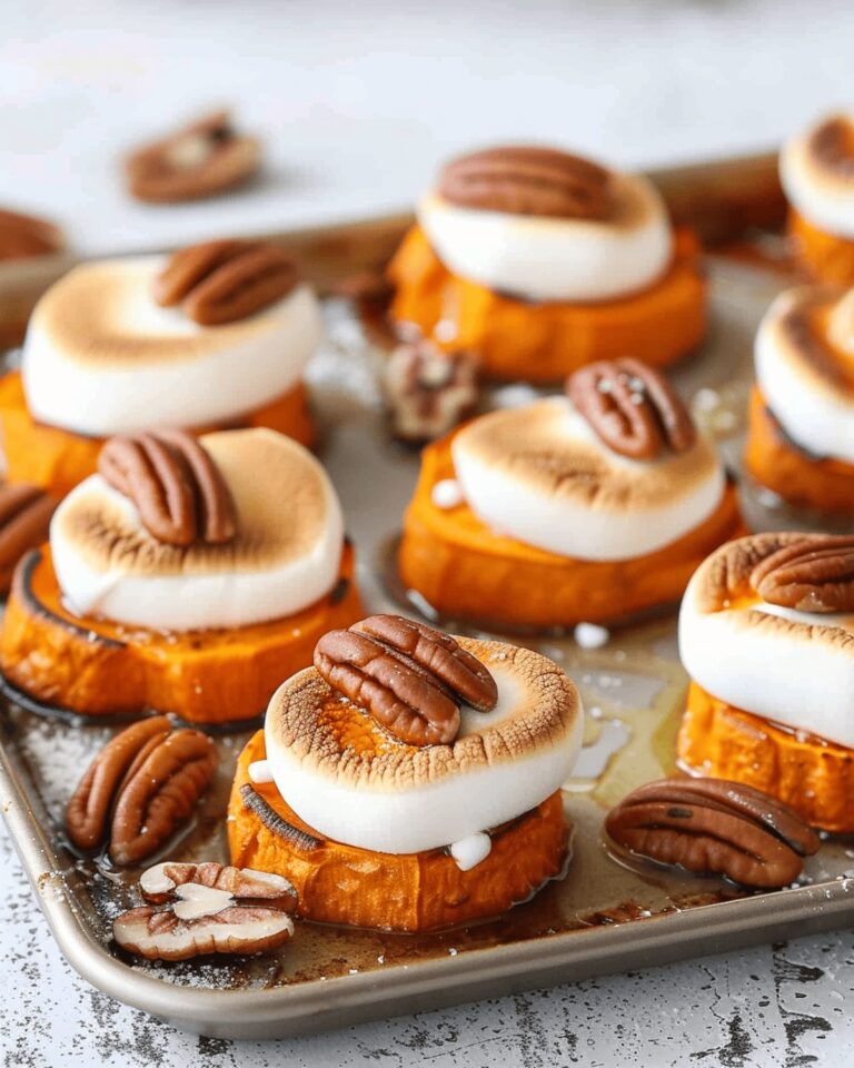 Caramelized Sweet Potato Bites With Marshmallow And Pecans Recipe