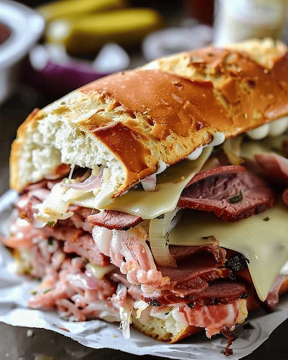 Grilled Hot Pastrami Sandwich Recipe