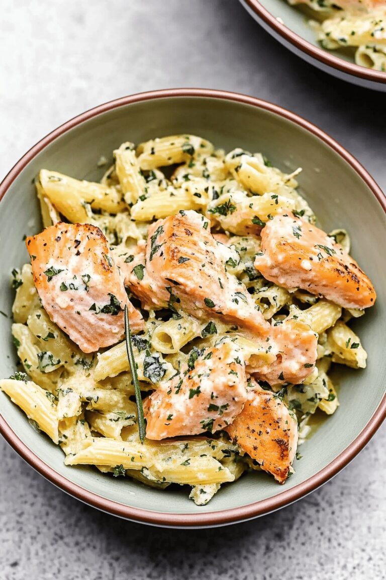 Creamy Salmon Pesto Pasta Recipe