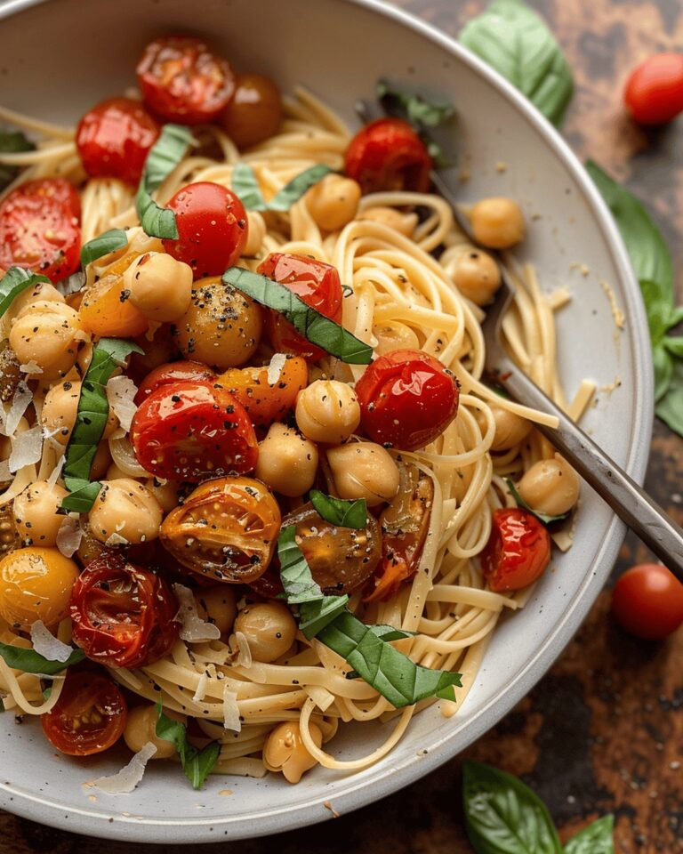 Rustic Roasted Tomato and Chickpea Pasta Recipe