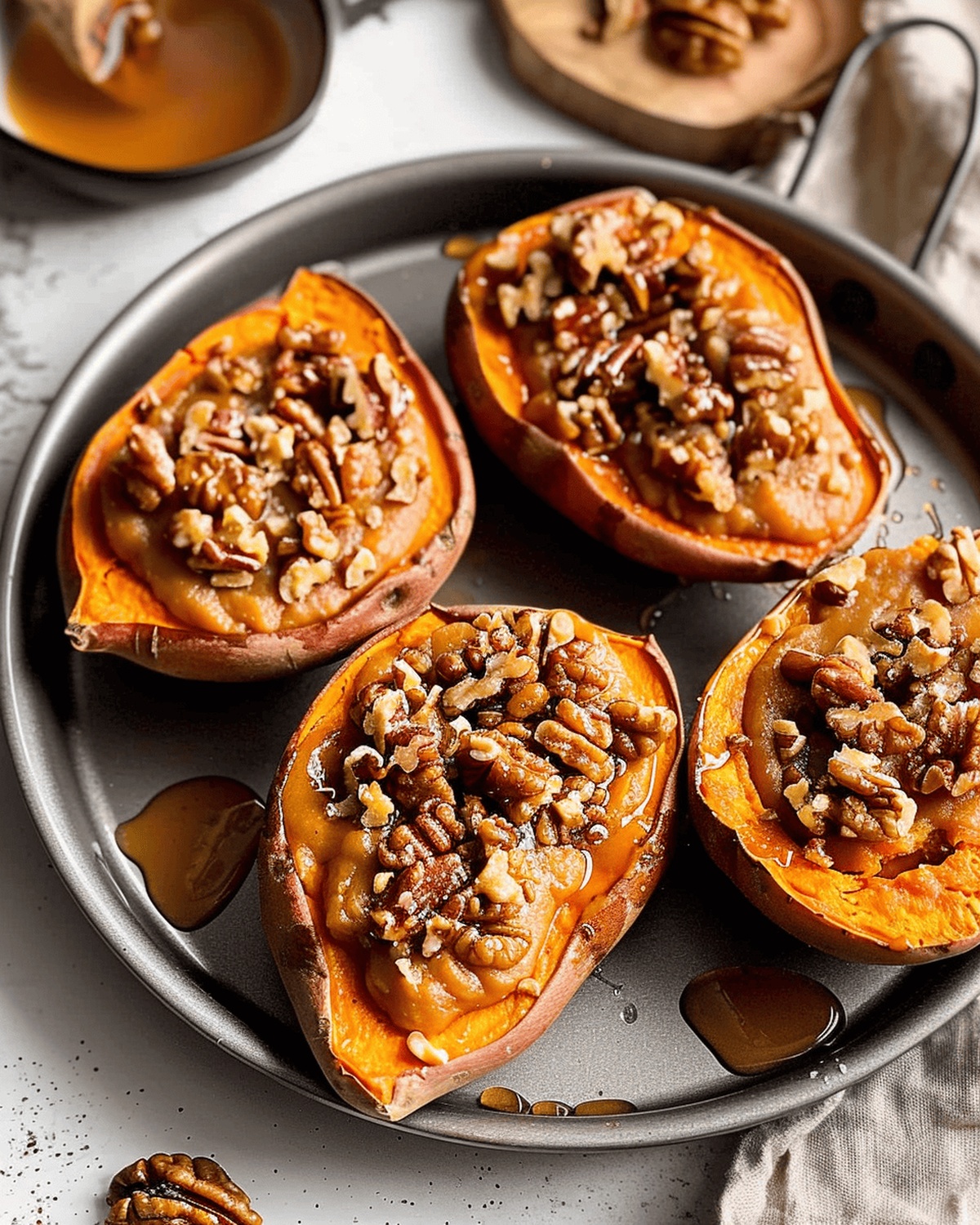 Indulgent Maple Walnut Sweet Potatoes Recipe