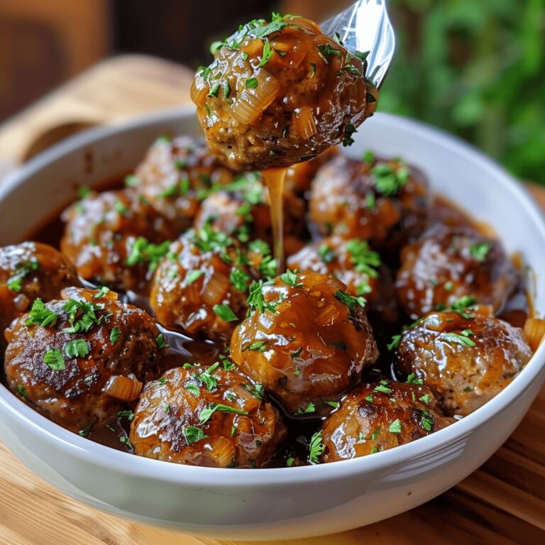 Hearty Slow Cooker French Onion Meatballs Recipe