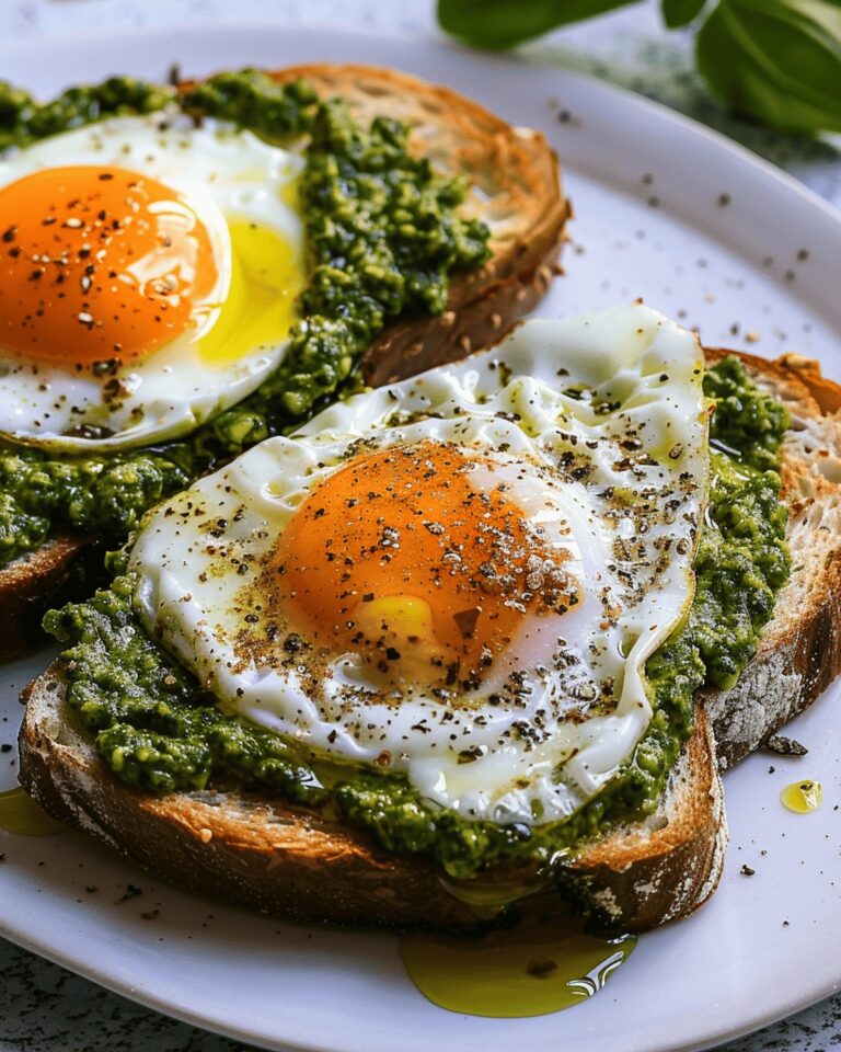 Creamy Pesto Toast Recipe
