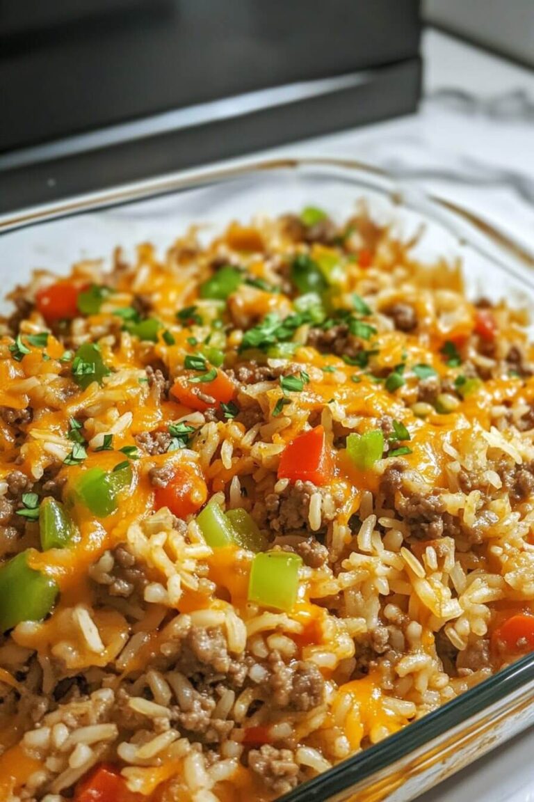 Easy Hamburger Rice Casserole Recipe