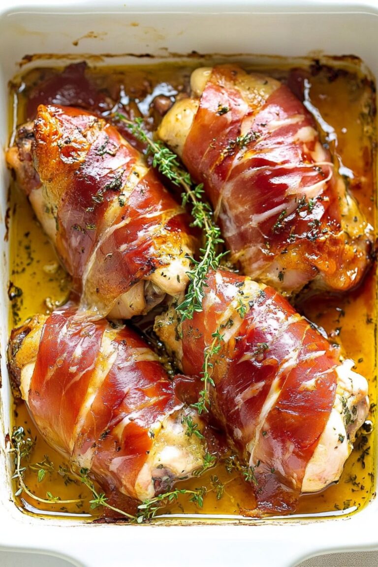 Low Carb Keto Prosciutto Wrapped Chicken Breast Recipe