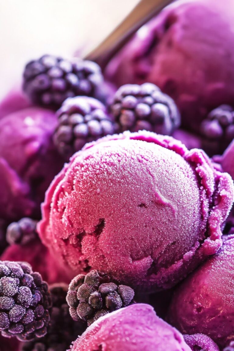 Low Carb Keto Blackberry Frozen Yogurt Recipe
