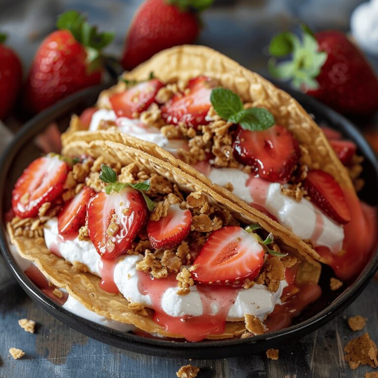 Irresistible Strawberry Crunch Cheesecake Tacos Recipe