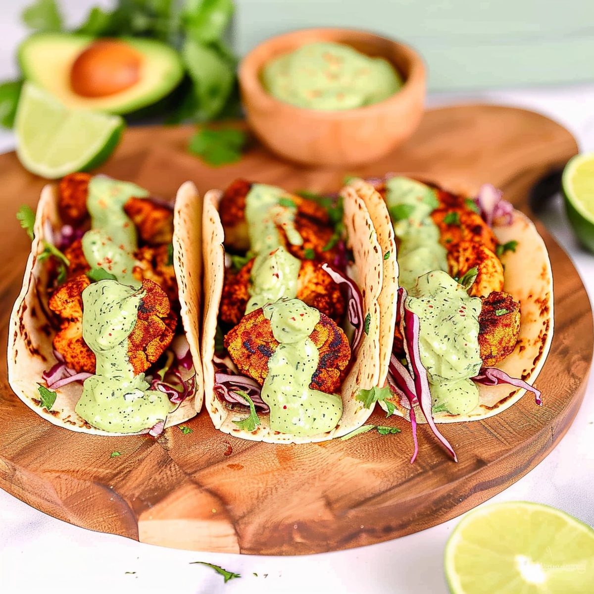 Zesty Shrimp Tacos with Avocado Crema Recipe