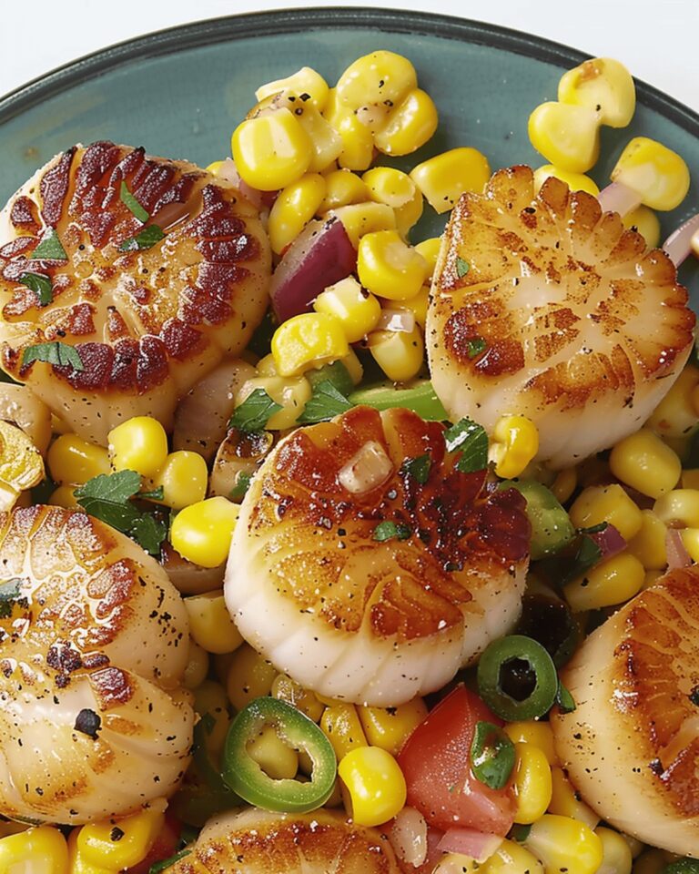 Delightful Seared Scallops and Corn Salad Recipe