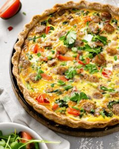 Hearty Sausage and Veggie Breakfast Quiche Recipe