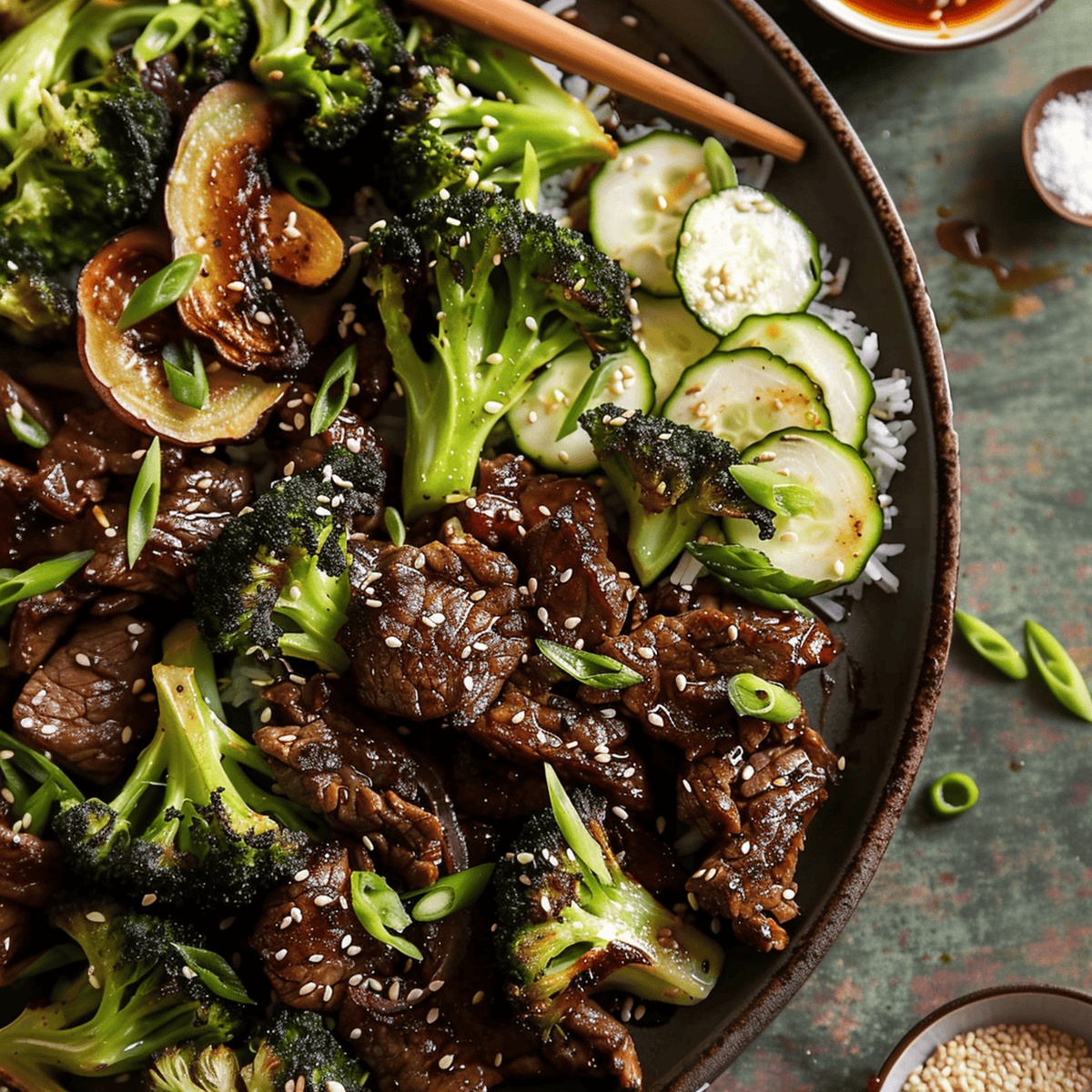 Sheet Pan Spicy Ginger Sesame Beef and Broccoli Recipe