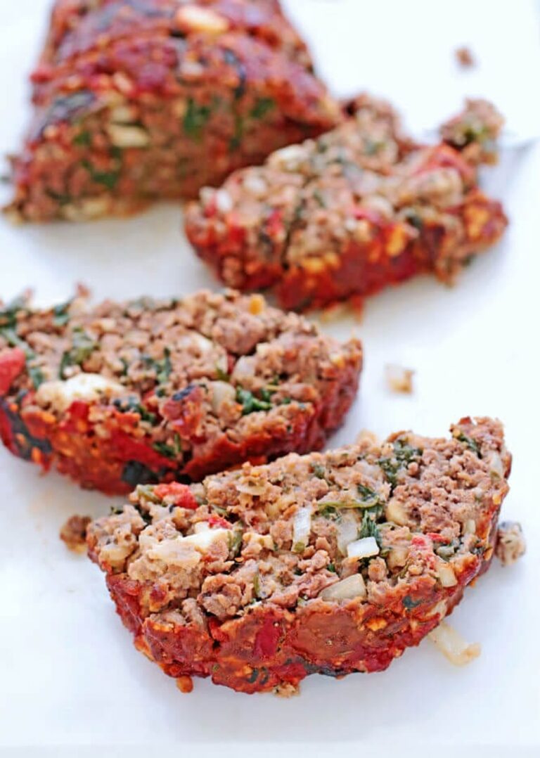 Greek Spinach & Feta Meatloaf Recipe