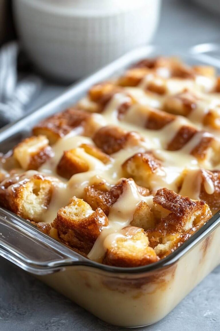 Grandmas Old-Fashioned Bread Pudding With Vanilla Sauce Recipe