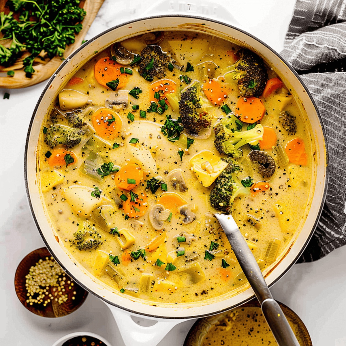 Hearty One Pot Vegetable Soup Recipe